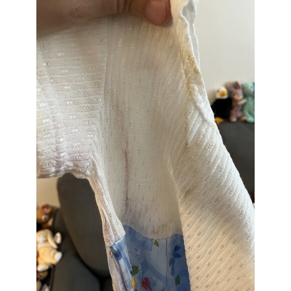 Cach Cach Flower Print Romper Size 12M (Stained) - Picture 6 of 9